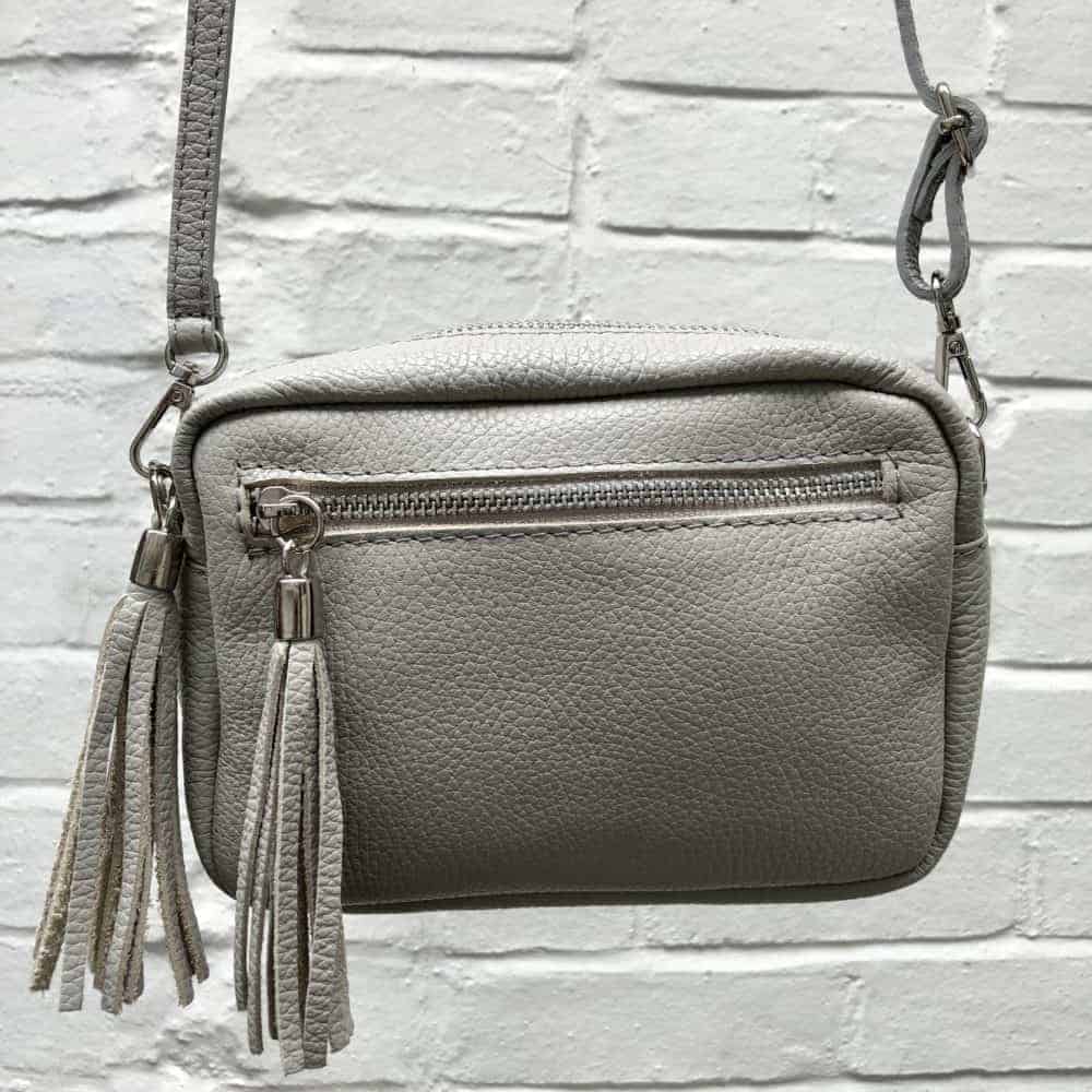 Light Grey Leather Bag | All About Eve at Home