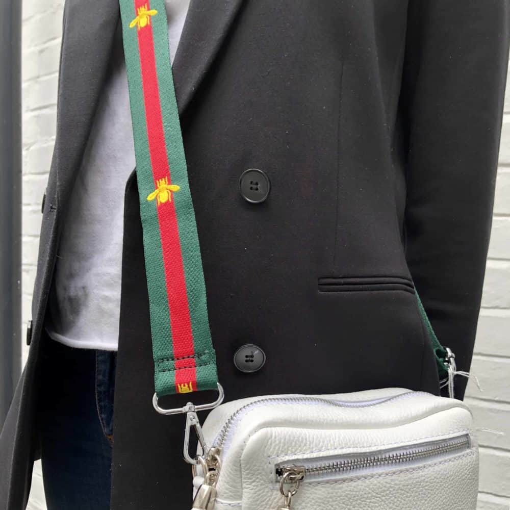 red strap bag