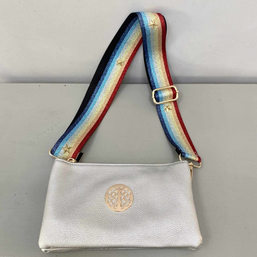 rainbow purse strap